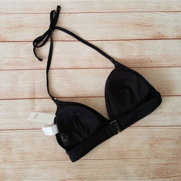 LOFT Beach Triangle Bikini Halter Top in Black - Picture 5 of 9